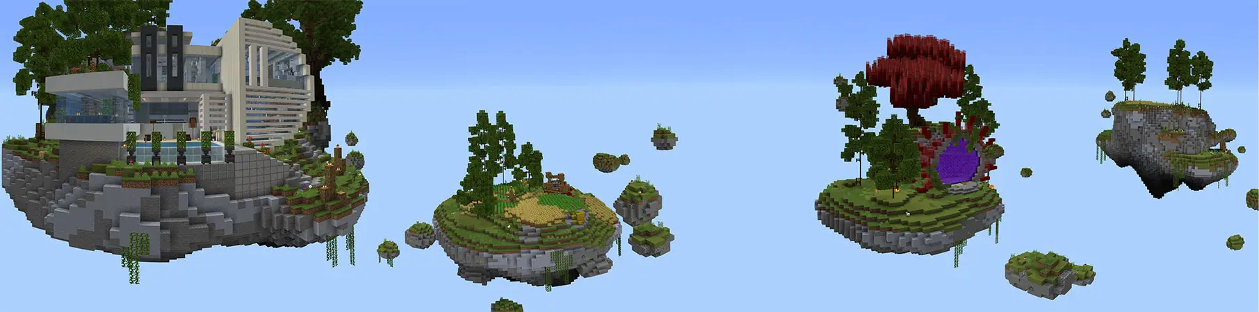 Особняк для лени в Skyblock panorama