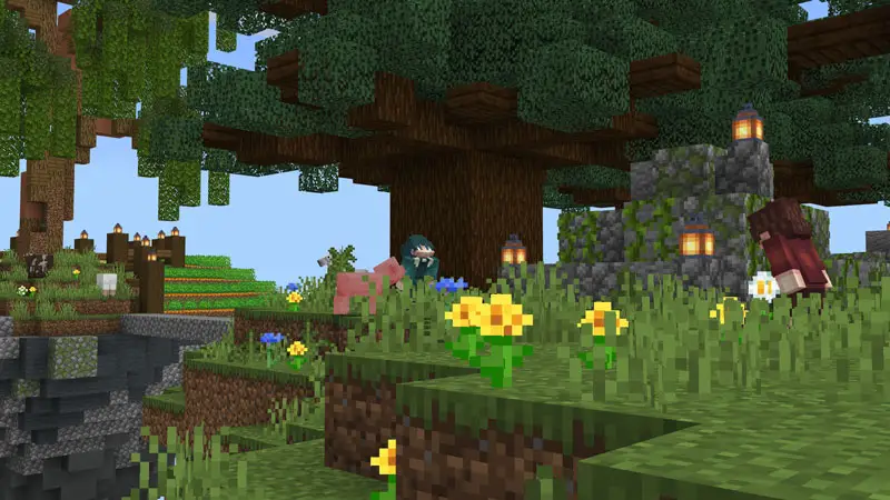 Скриншот Найдите кнопку: Skyblock №3