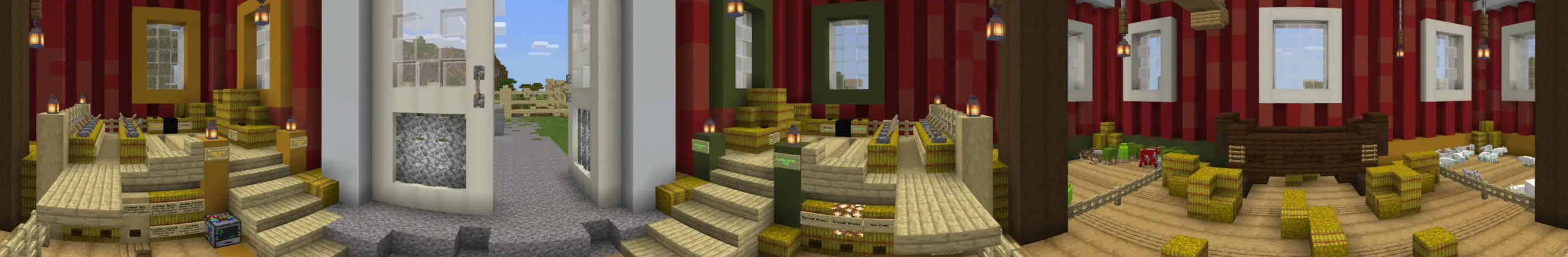 Боевая арена скотного двора panorama