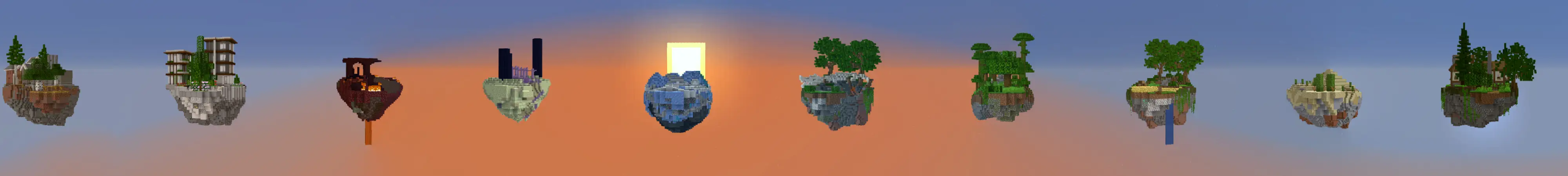 Эпохи Skyblock panorama
