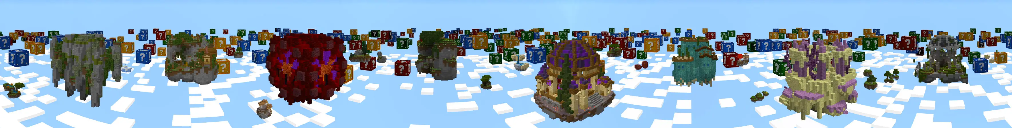 Мегаблоки удачи Skyblock panorama