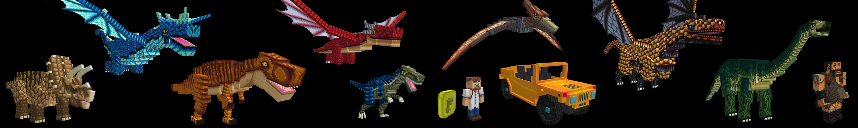 Драконы и динозавры panorama