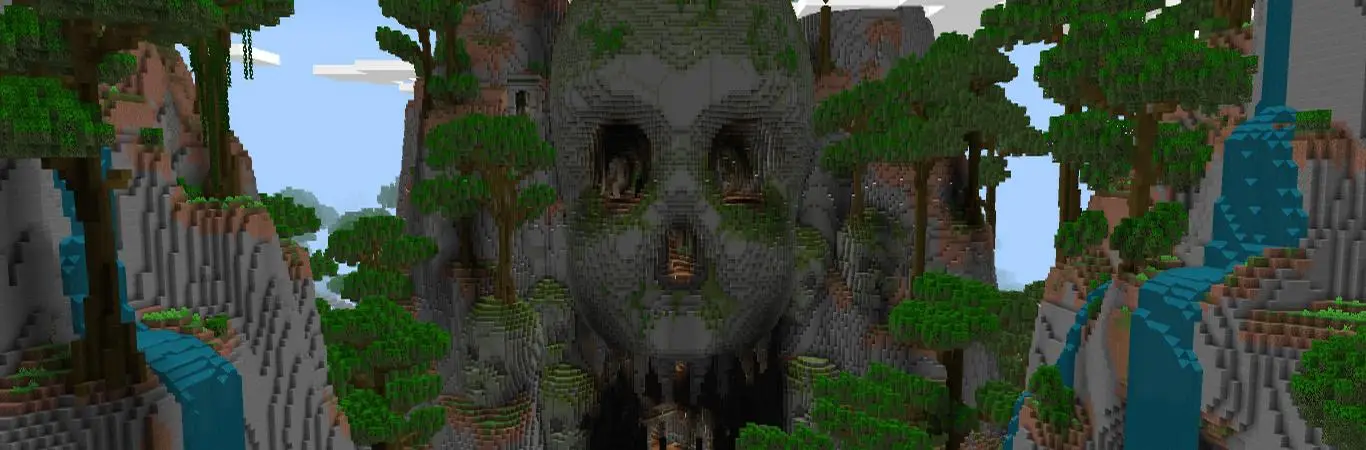 Череп в джунглях panorama