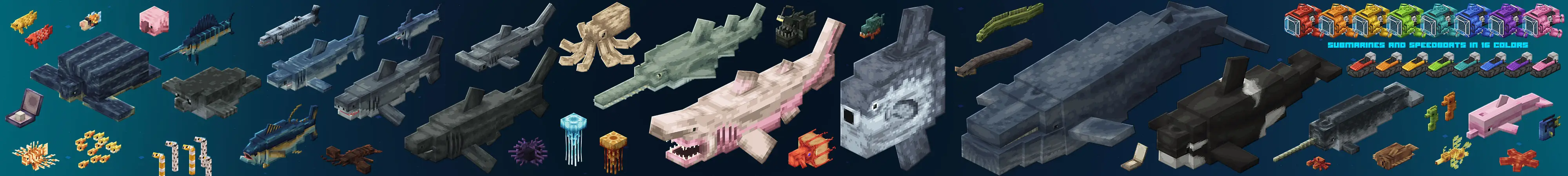 НАБОР ЖИВОТНЫХ: водные обитатели panorama