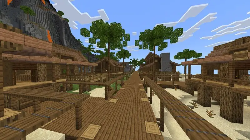 Скриншот Вулканическая база Skyblock №1