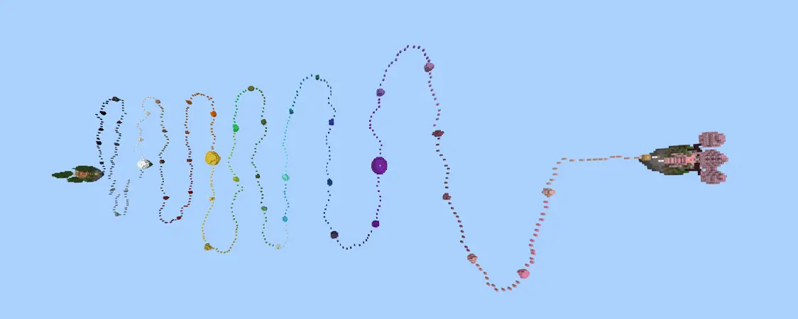 Пестрый паркур panorama