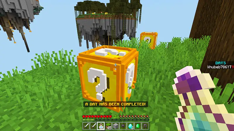 Скриншот 100 дней: Skyblock на удачу №5