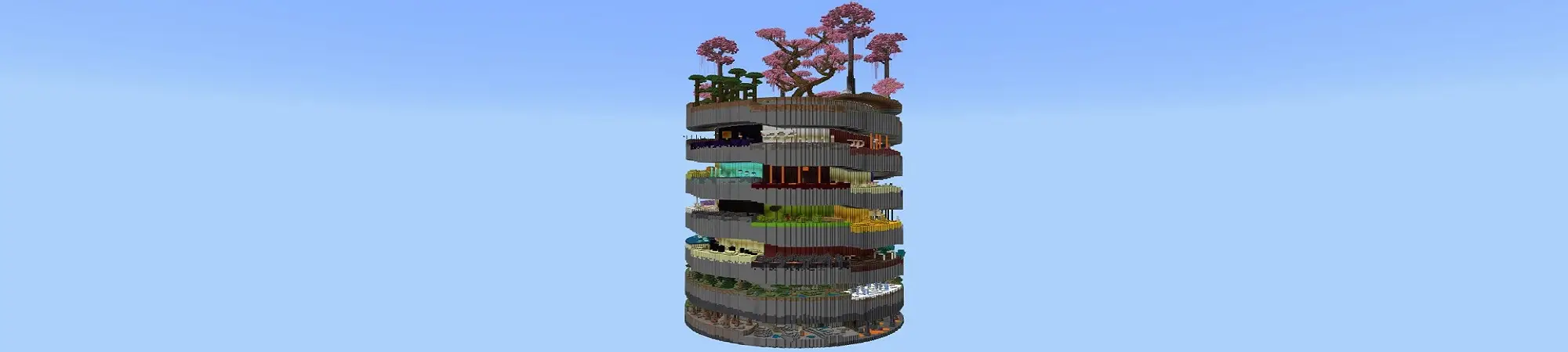 Спиральный паркур panorama