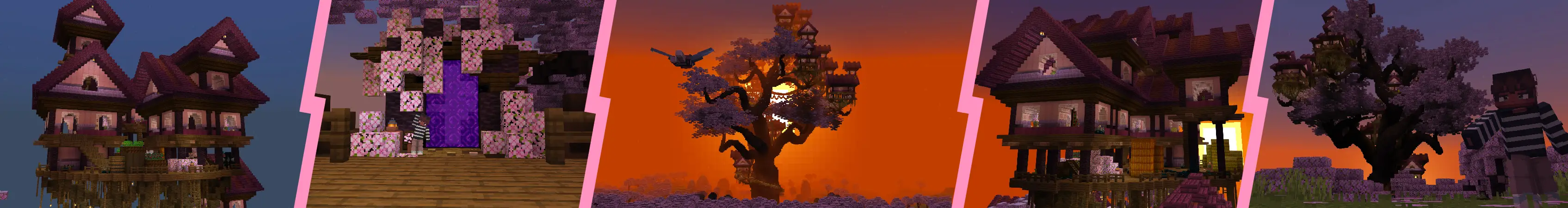 Деревня цветущей вишни panorama