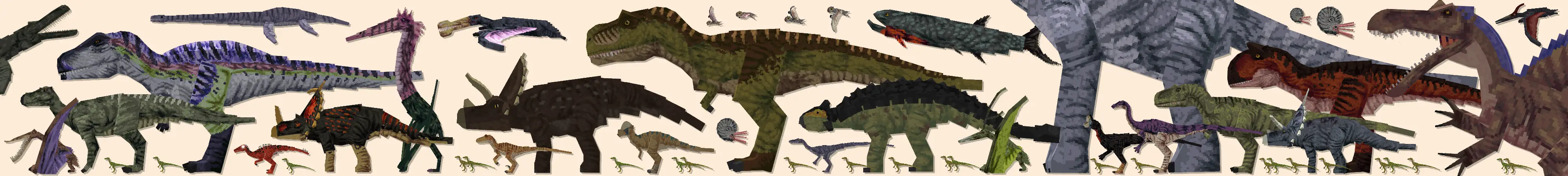 Палеокрафт: побег динозавров panorama