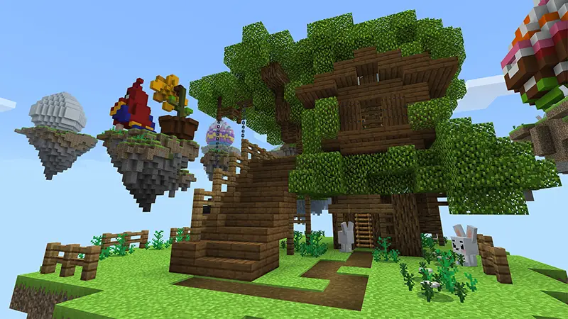 Скриншот Охота за пасхальными яйцами в SkyBlock №1