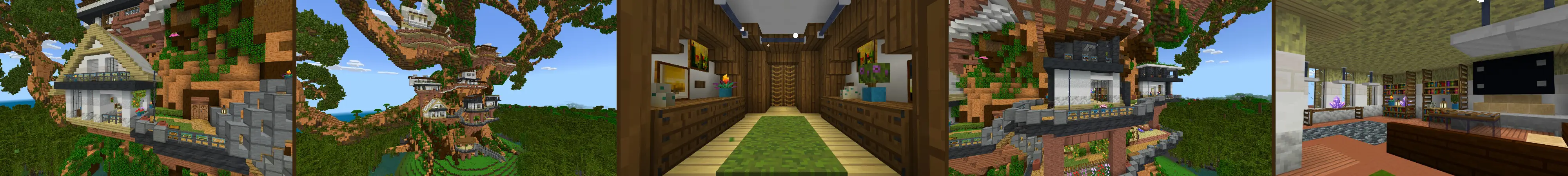 Огромный дом на дереве бонсай panorama