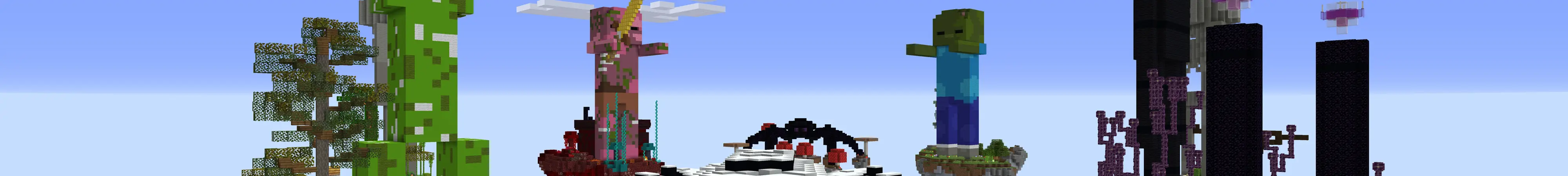 Skyblock с мобами panorama