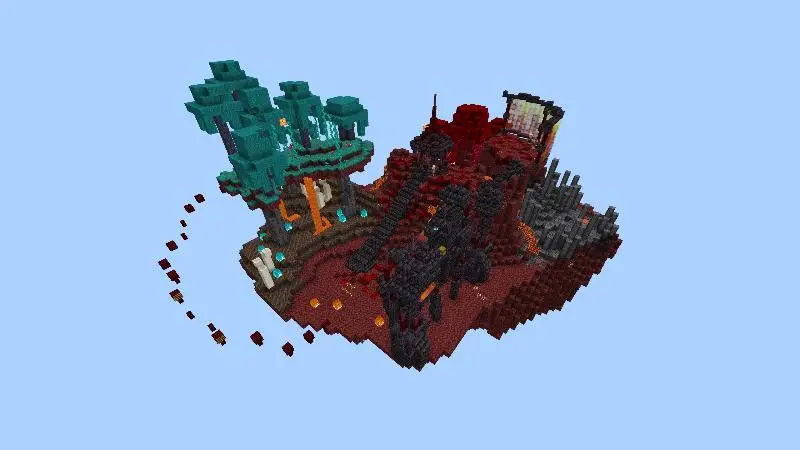 Скриншот Lucky Skywars: обновление Нижнего мира №1