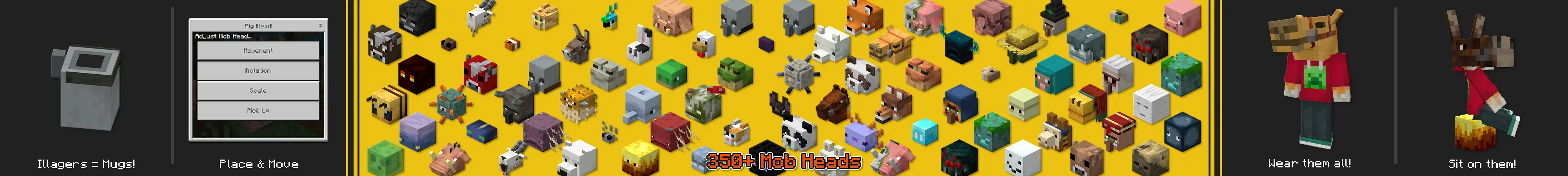 Головы мобов panorama