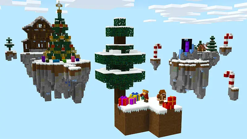 Скриншот Skyblock: зима №1