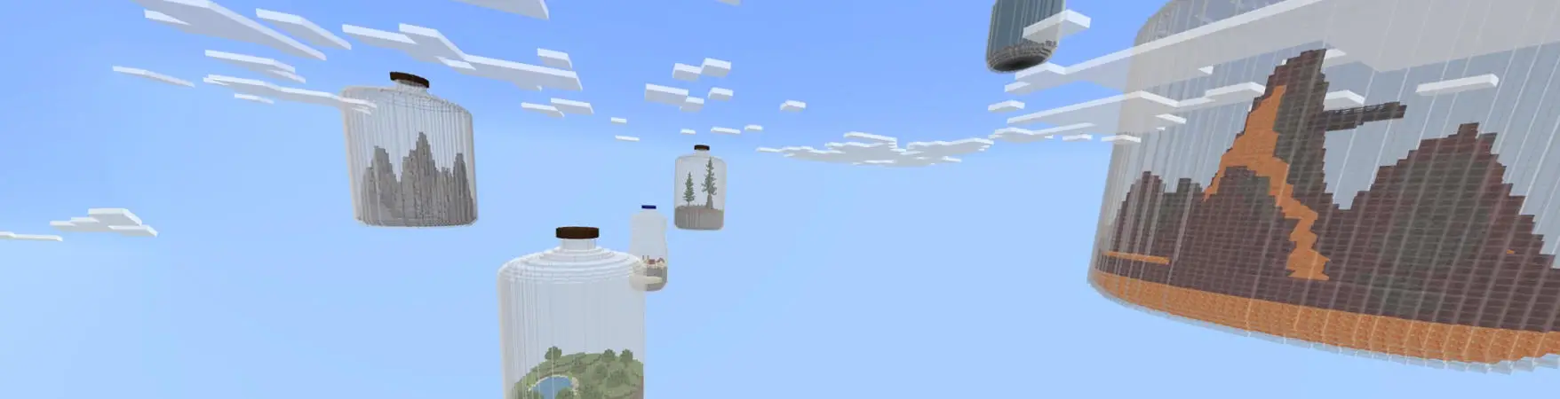Skyblock: бутылки panorama