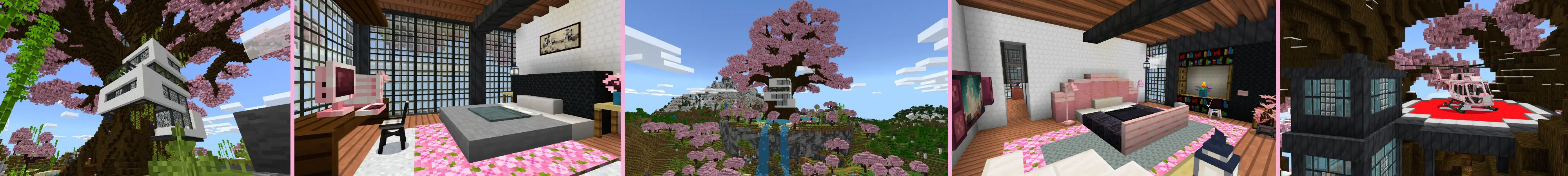 Особняк на вишневом дереве panorama