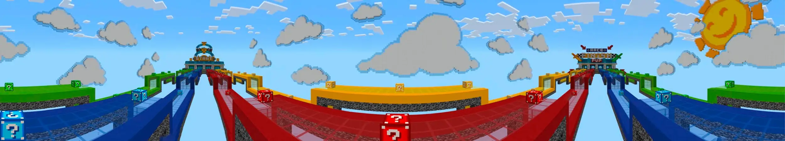 Классическая гонка с блоками удачи panorama