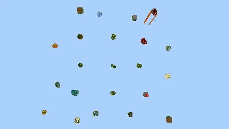 Скриншот Skyblock с блоком удачи №2