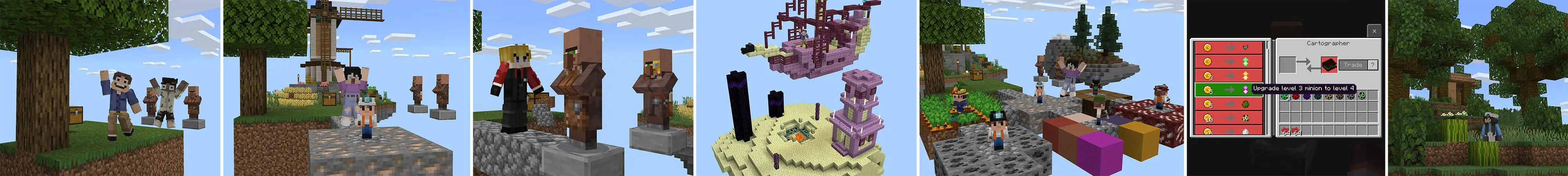 Продвинутые подручные Skyblock panorama