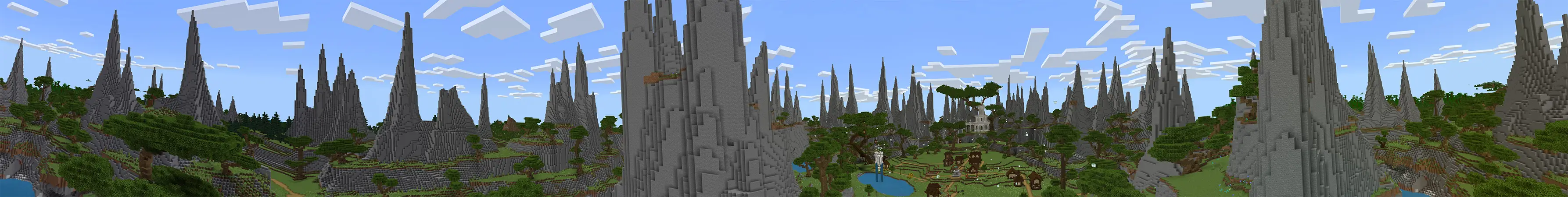 Средневековая деревня в стиле фэнтези panorama