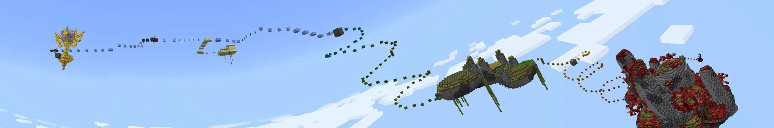Паркур Skyblock panorama