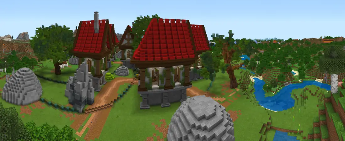 Весенняя деревня panorama