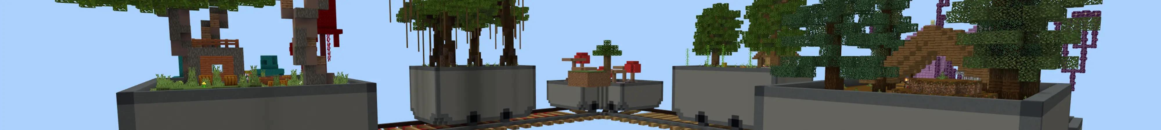 Вагонетка Skyblock panorama