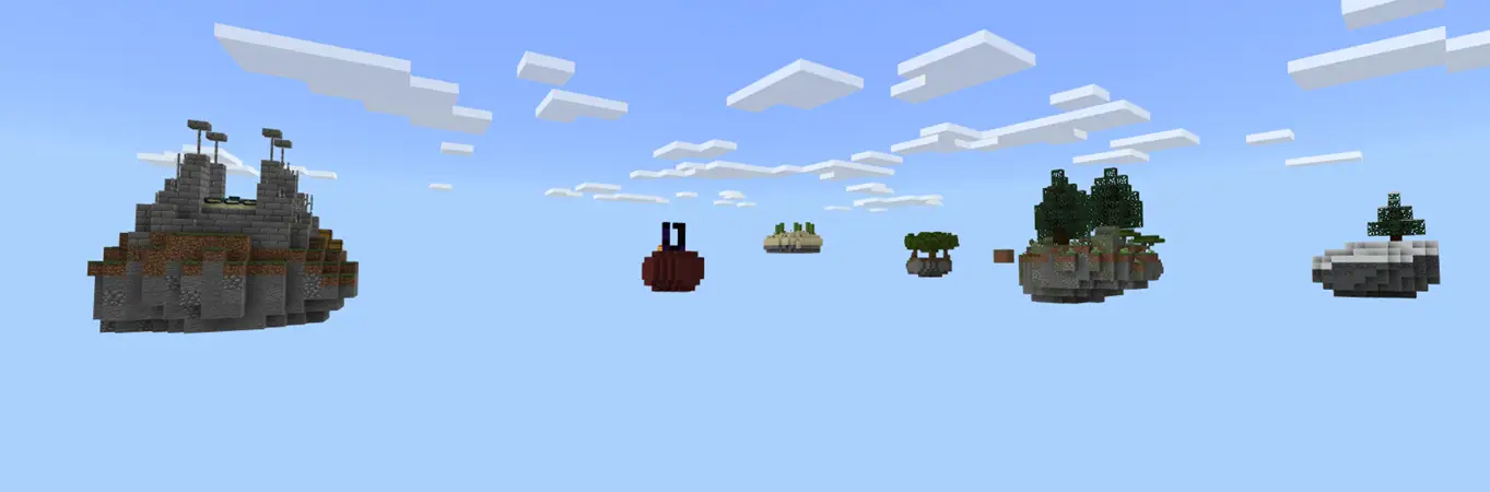 Skyblock с одной овцой panorama