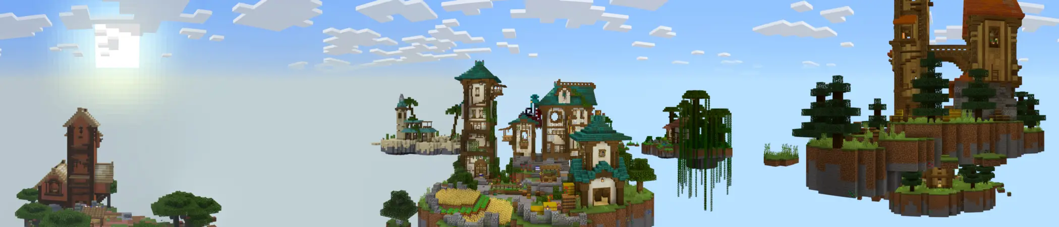 Средневековый Skyblock panorama