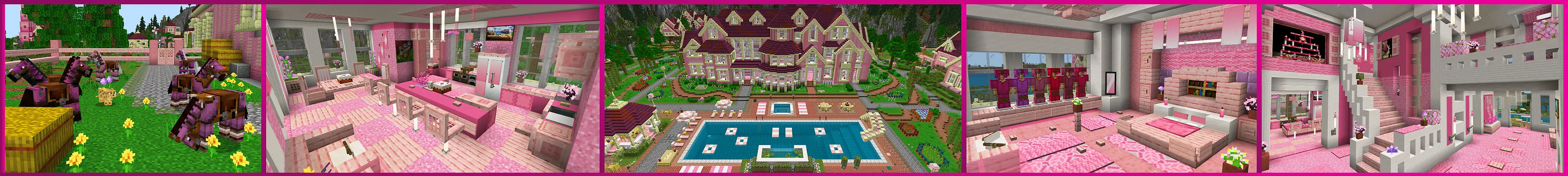 Розовый особняк Роскошь panorama