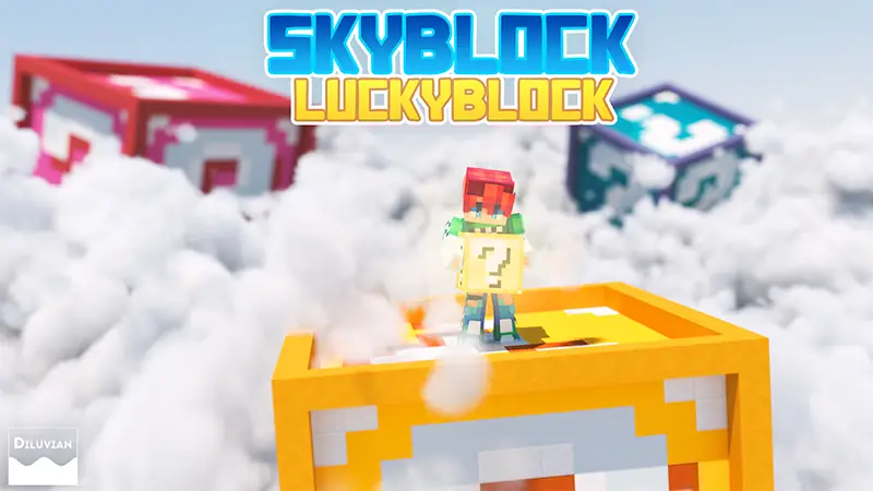 Skyblock с блоками удачи