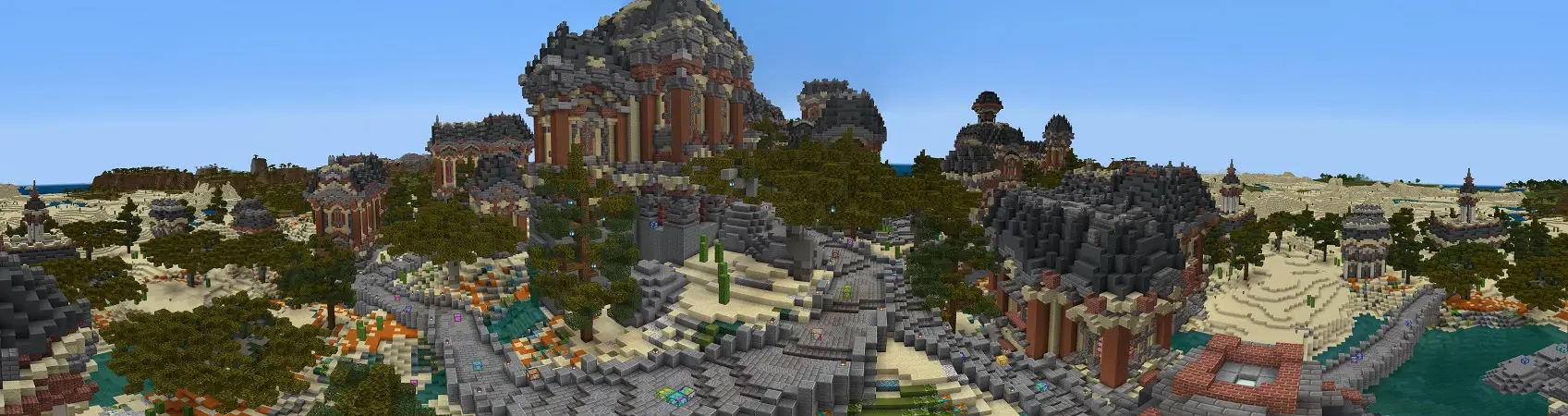 Пустынный рай блоков удачи panorama