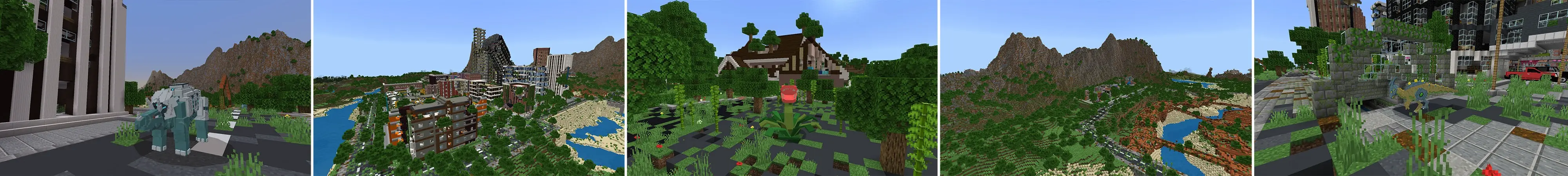 Роботы-динозавры panorama