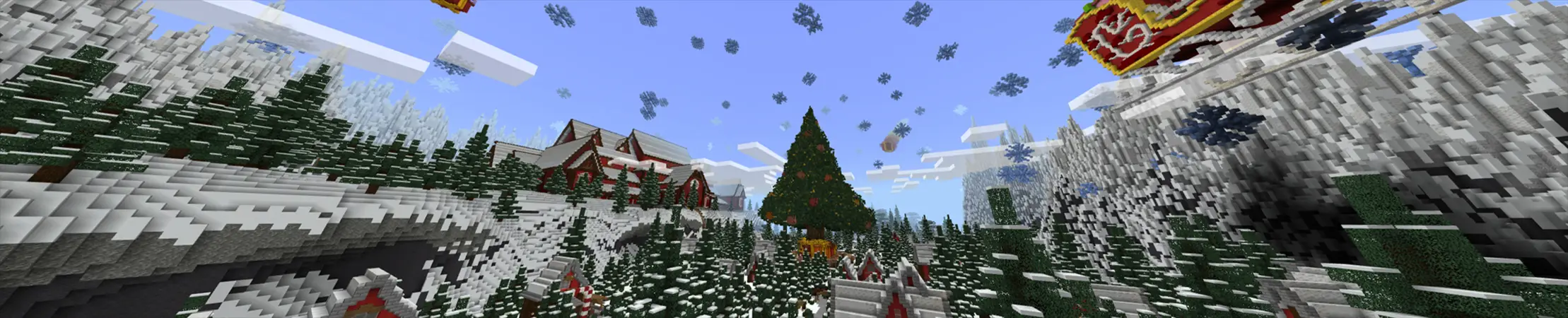 Новогодние счастливые подарки panorama