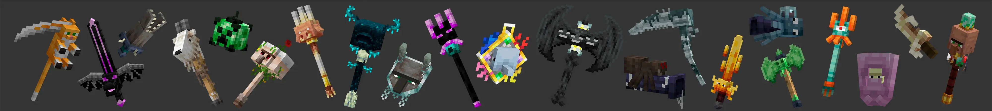 Создаваемое оружие мобов panorama