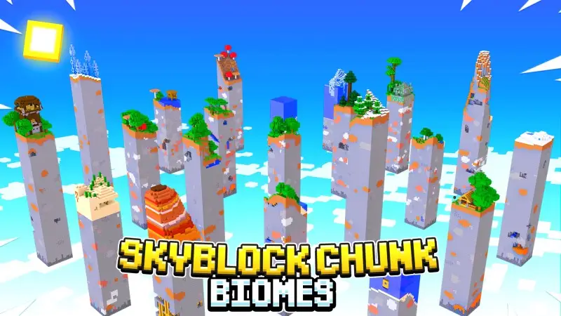 Биомы фрагмента Skyblock