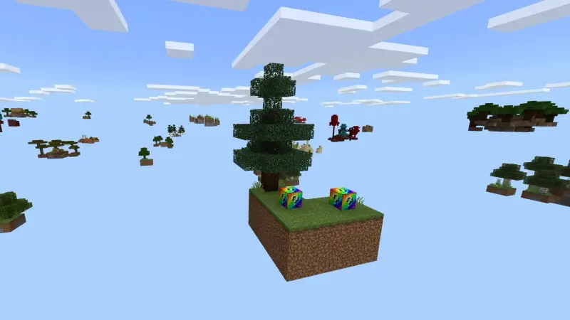 Скриншот Skyblock: радужные блоки удачи №1