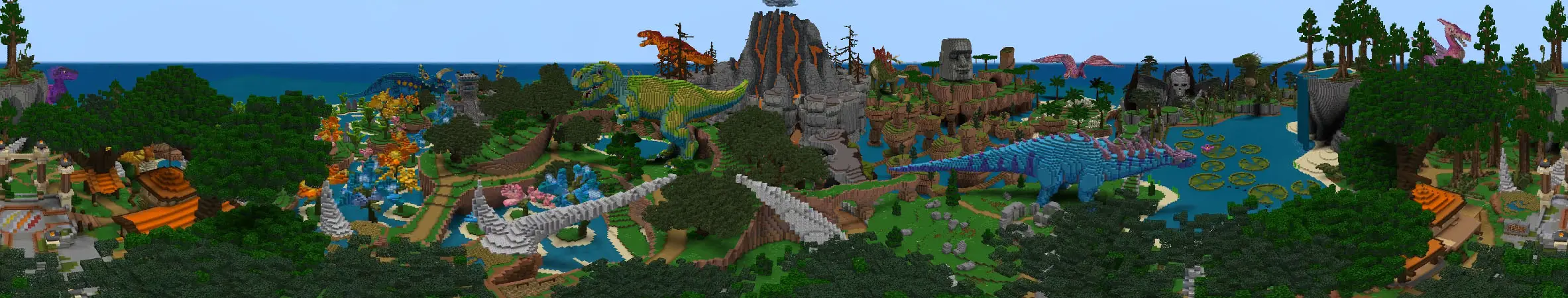 Preston и создаваемые динозавры panorama