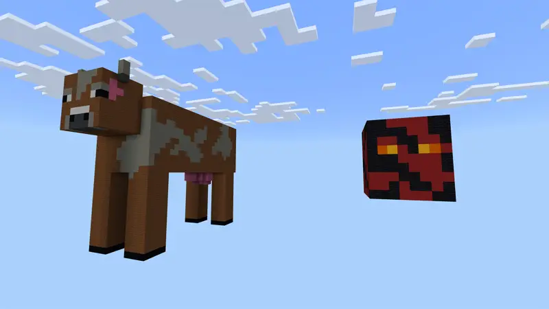 Скриншот Skyblock с мобами №1