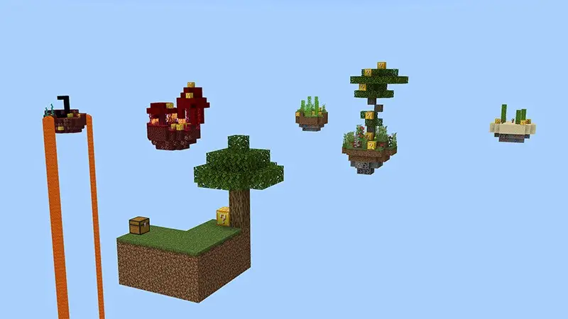 Скриншот Skyblock с блоком удачи №4