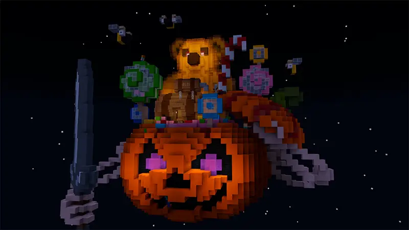 Скриншот Хэллоуин в Skyblock №2