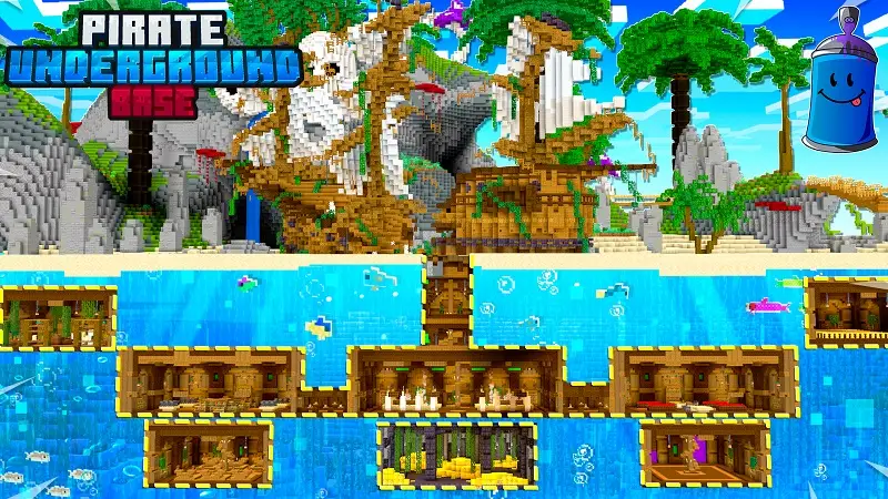 Подземная база пиратов