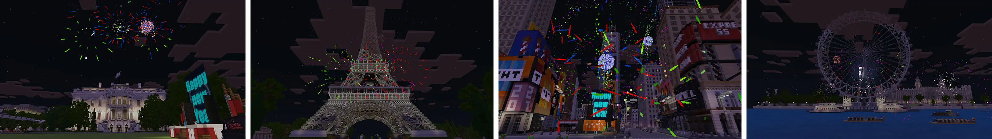 Шоу с фейерверками panorama