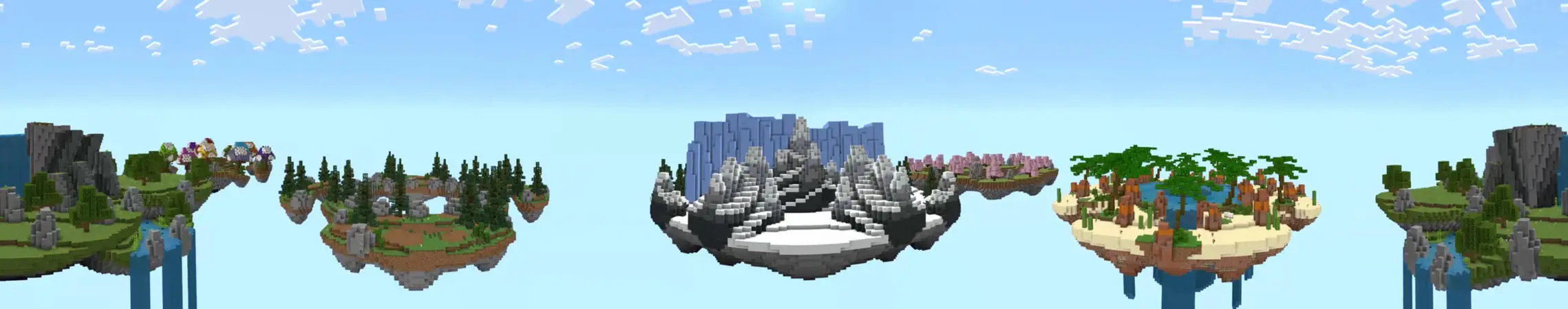 Биомы Skyblock panorama