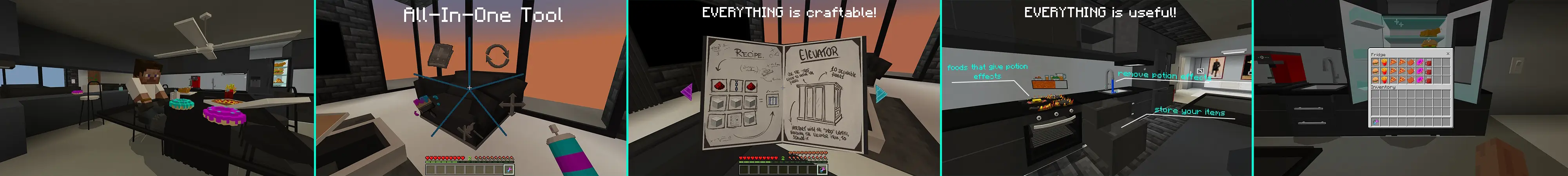 Работающие устройства и мебель panorama