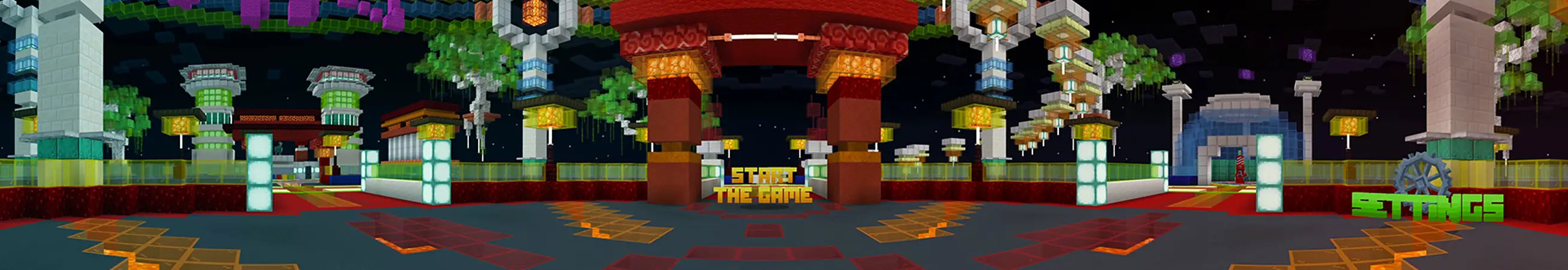 Паркур с поднимающейся лавой panorama