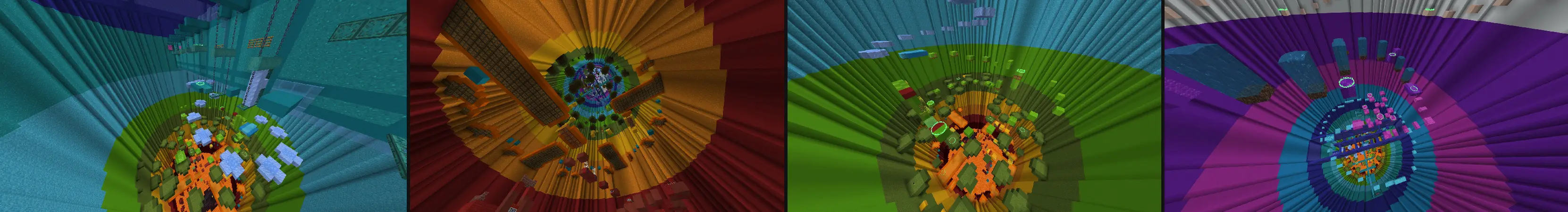 Радужная башня для паркура panorama