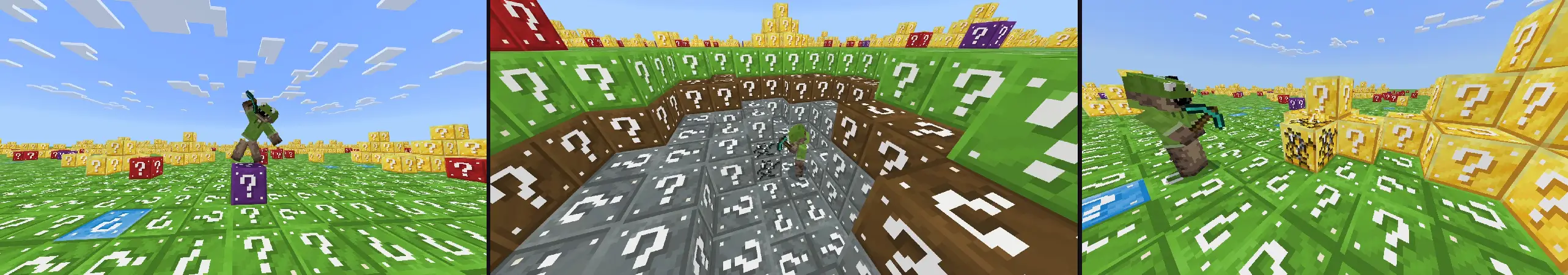 Плоский мир блоков удачи panorama